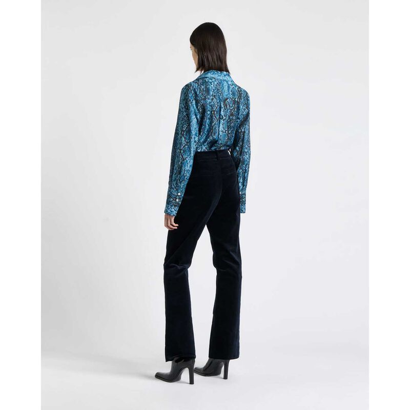 Cue Indigo Python Shirt image number 1